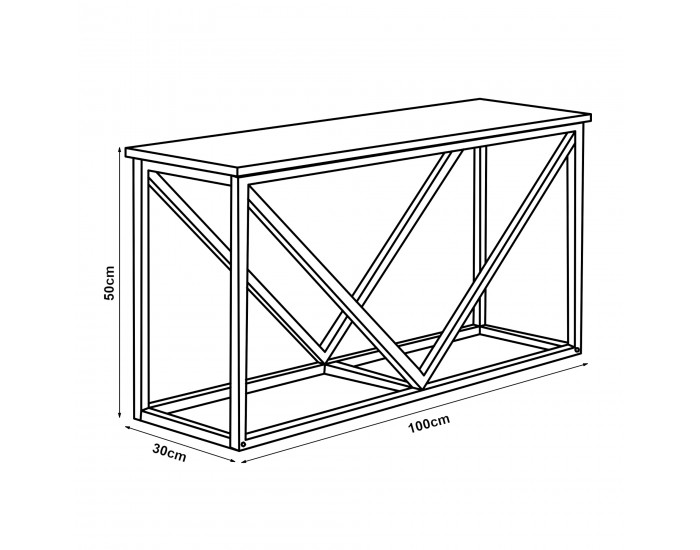 Стелаж за дърва Vaasa със седалка 100x30x50см []