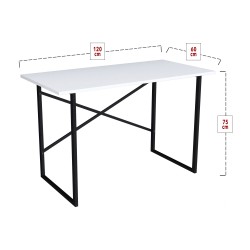 Бюро Tjeldsund 120x60x75cm бяло [] - Бюра