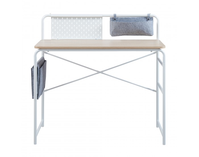 Бюро Dyrøy 98x98x46cm бяло/дъб []