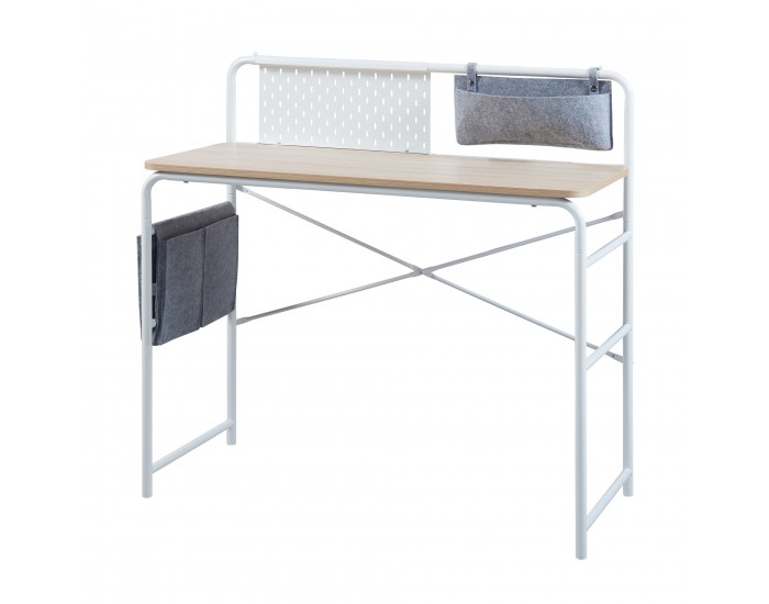 Бюро Dyrøy 98x98x46cm бяло/дъб []