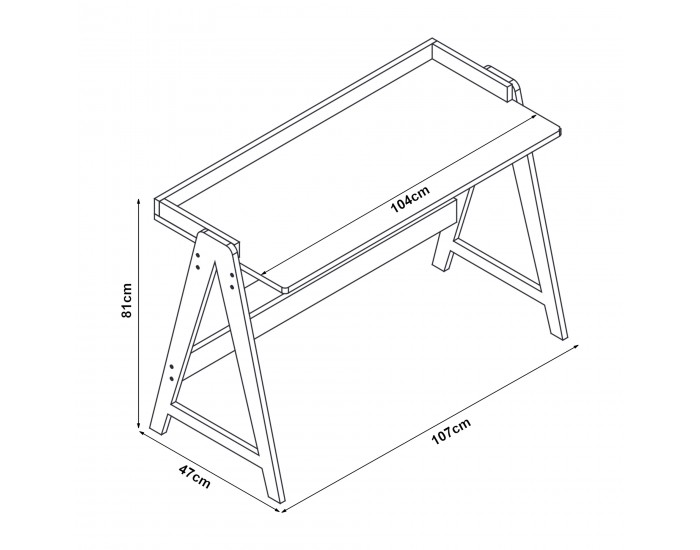 Бамбуково бюро Härryda 107x47x81 cm Natural []