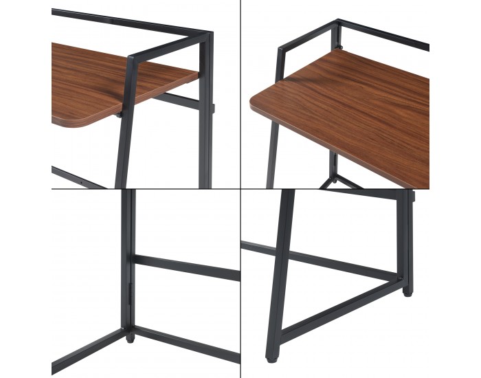 Сгъваемо бюро Ringerike 104.5x53x85.5cm черно/орех []