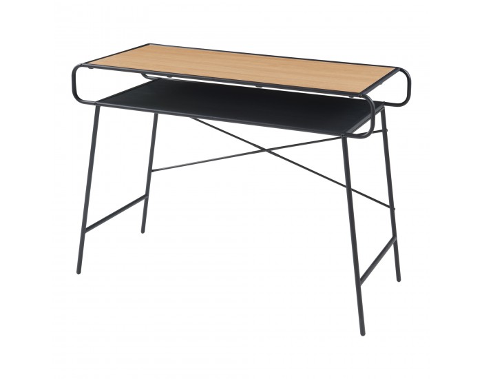 Бюро Krødsherad 76x106x46см черно/дъб []