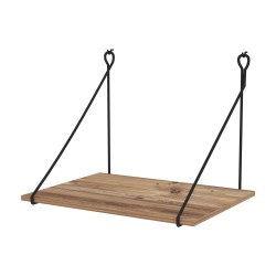 Бюро за стена Andøy 70x54x50 см черно/изглед дърво [] - Бюра