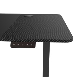 Маса с регулируема височина Stryn 140x60см черна [] - Бюра