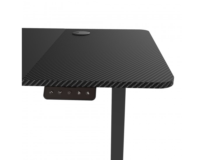 Маса с регулируема височина Stryn 140x60см черна []