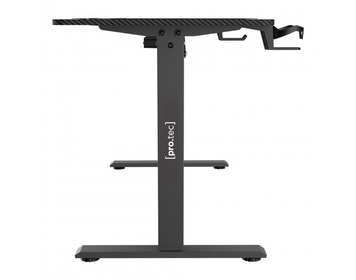 Маса с регулируема височина Stryn 140x60см черна []