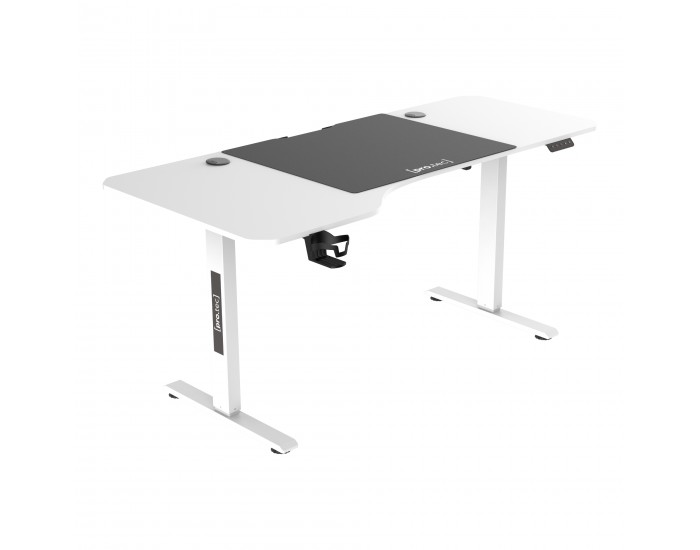 Маса с регулируема височина Stryn 160x75см бяла []