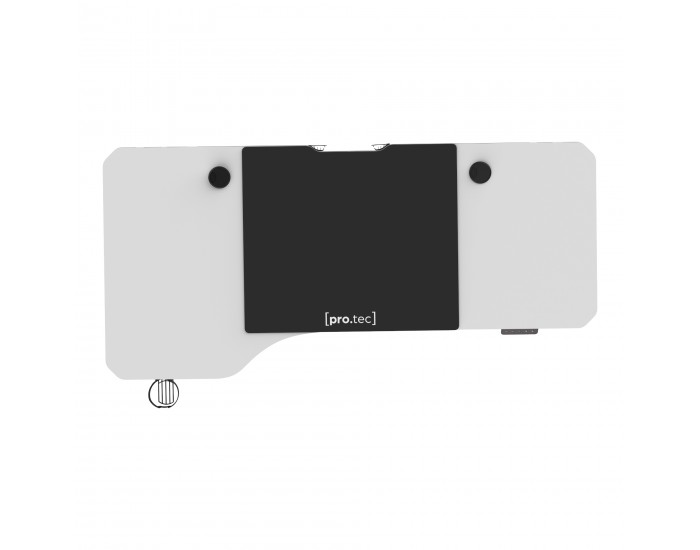 Маса с регулируема височина Stryn 160x75см бяла []