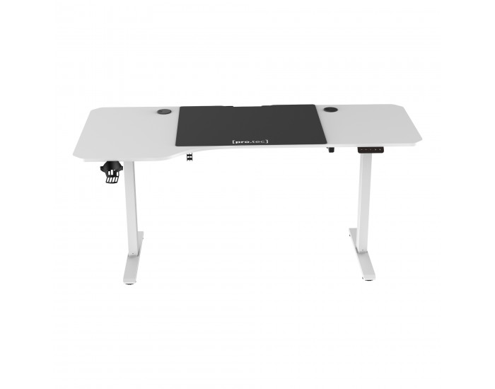 Маса с регулируема височина Stryn 160x75см бяла []