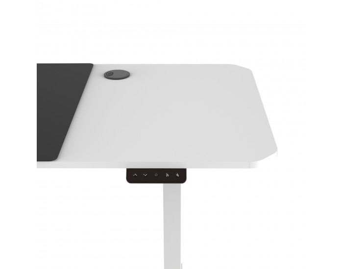 Маса с регулируема височина Stryn 160x75см бяла []