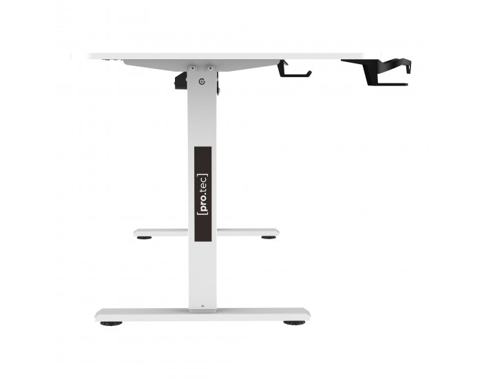 Маса с регулируема височина Stryn 160x75см бяла []