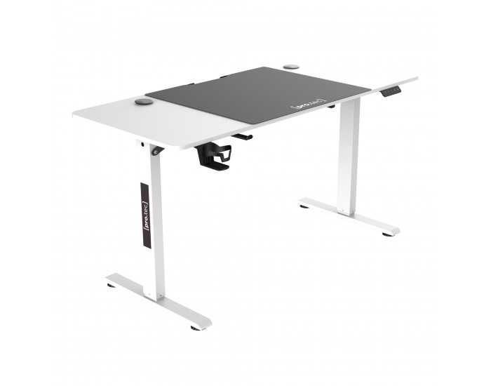 Маса с регулируема височина Stryn 140x60см бяла []