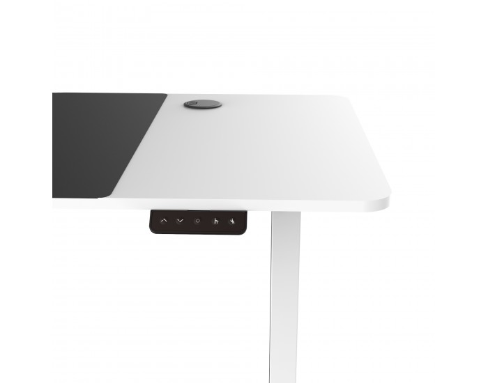 Маса с регулируема височина Stryn 140x60см бяла []