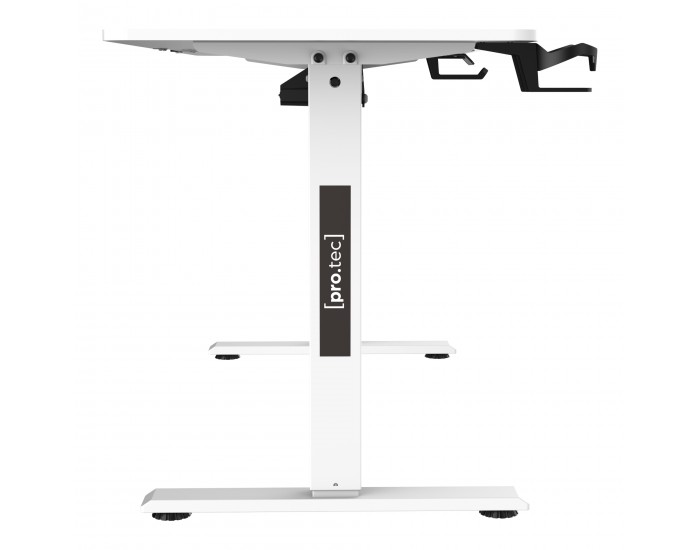 Маса с регулируема височина Stryn 140x60см бяла []