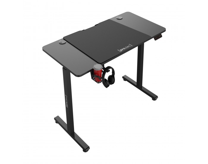 Маса с регулируема височина Stryn 120x60см черна []