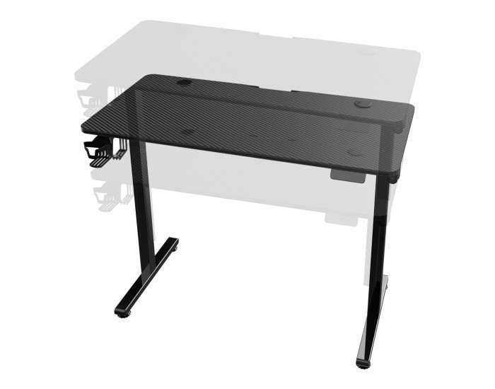 Маса с регулируема височина Stryn 120x60см черна []