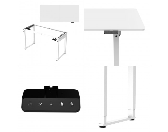 Бюро с регулируема височина Kirkkonummi 180x80cm бяло []