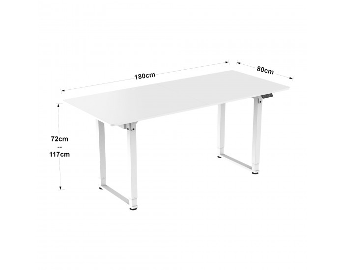 Бюро с регулируема височина Kirkkonummi 180x80cm бяло []