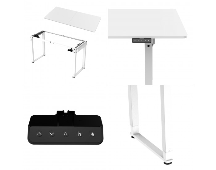 Бюро с регулируема височина Kirkkonummi 160x75cm бяло []