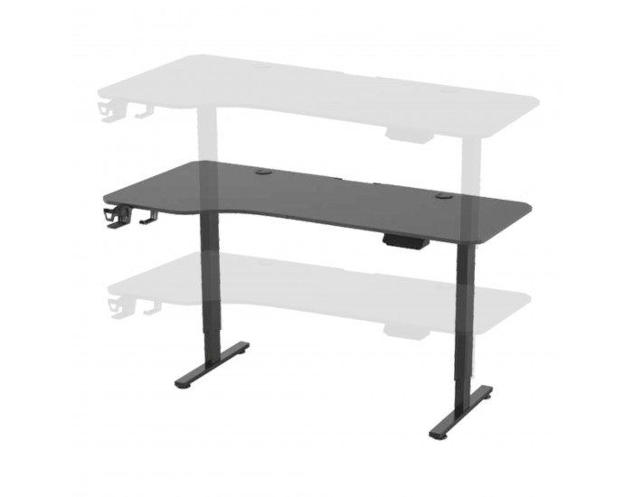 Маса с регулируема височина Stryn 160x75см черна []