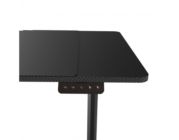 Маса с регулируема височина с колела Pomona електрическа 110x60cm Черна []