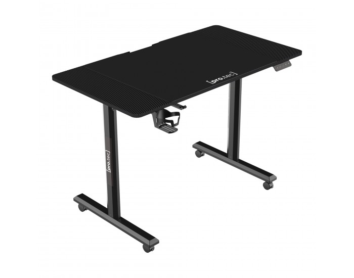 Маса с регулируема височина с колела Pomona електрическа 110x60cm Черна []