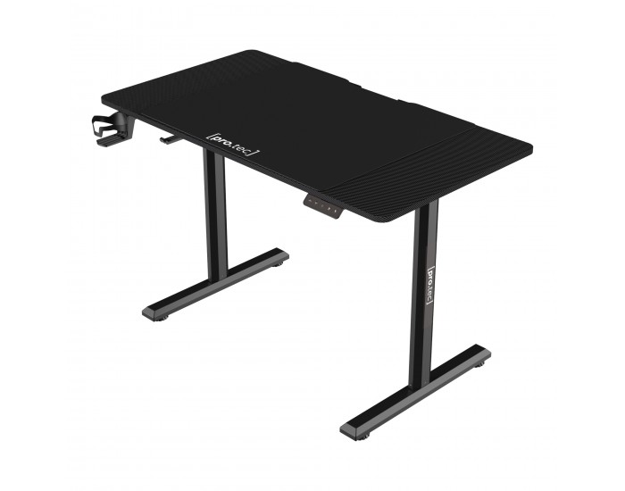 Маса с регулируема височина с колела Pomona електрическа 110x60cm Черна []