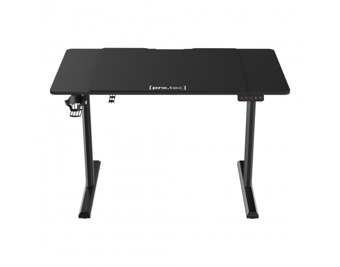 Маса с регулируема височина с колела Pomona електрическа 110x60cm Черна []