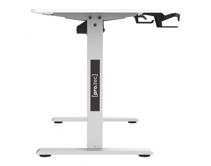 Маса с регулируема височина с колелца Stryn 120x60см бяла []