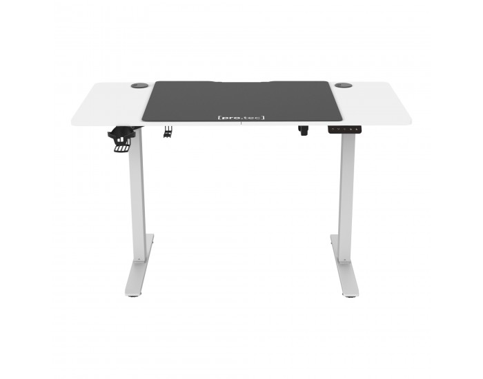 Маса с регулируема височина с колелца Stryn 120x60см бяла []