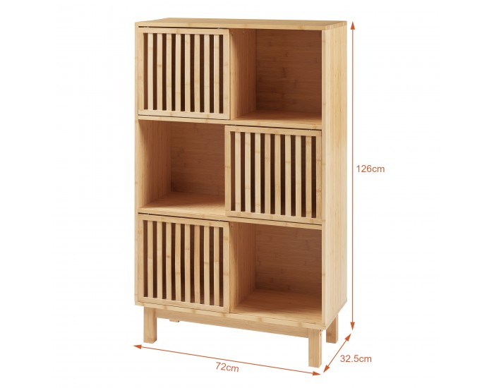 Етажерка Ypäjä 126x76x33 см бамбук []