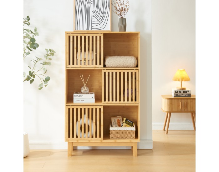 Етажерка Ypäjä 126x76x33 см бамбук []
