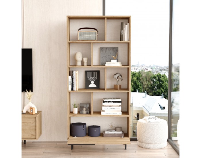 Библиотека Fajaarire 176x84x30 cm вид дъб []