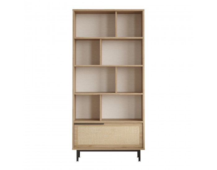 Библиотека Kvænangen 176x84x30 см дъб/ратан []