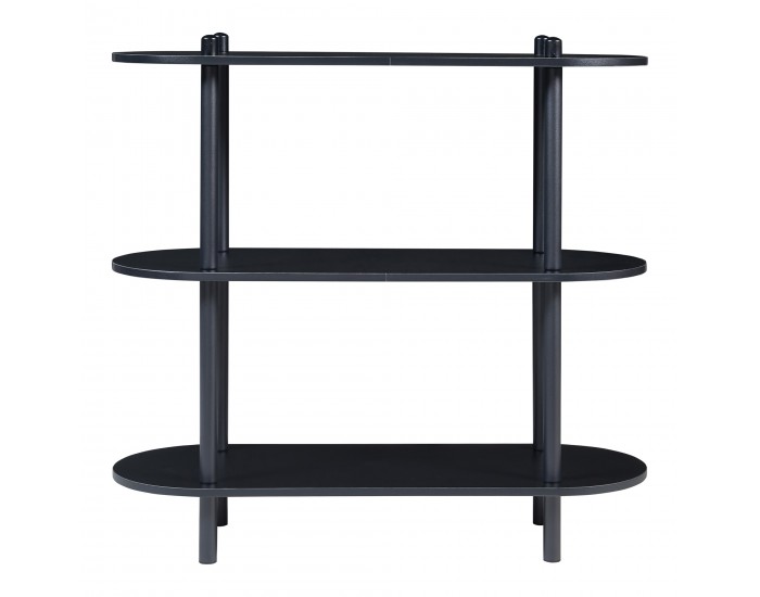 Библиотека Øvre 76,5x80x30 см 3 рафта черен []