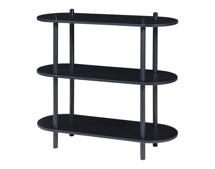 Библиотека Øvre 76,5x80x30 см 3 рафта черен []