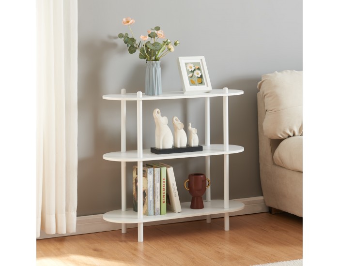 Библиотека Øvre 76,5x80x30 см 3 рафта Бяла []