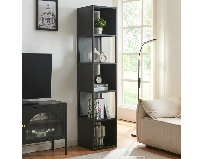 Стоящ рафт Finspång 185x38x38 см черен []