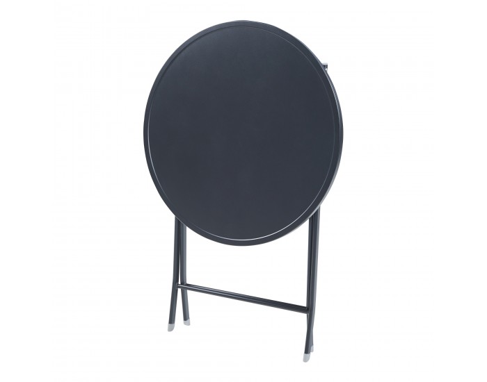 Сгъваема маса Sande стомана 71xØ62 cm черна []