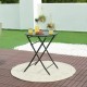 Сгъваема маса Sande стомана 71xØ62 cm черна []