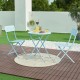 Сгъваема маса Sande стомана 71xØ62 cm небесно синьо []