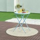 Сгъваема маса Sande стомана 71xØ62 cm небесно синьо []