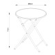 Сгъваема маса Sande стомана 71xØ62 cm небесно синьо []