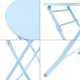 Сгъваема маса Sande стомана 71xØ62 cm небесно синьо []