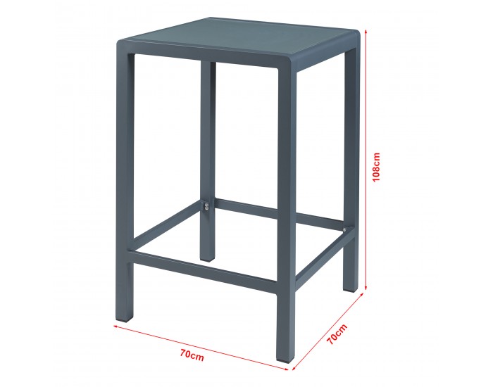 Външна бар маса Avise алуминиево стъкло антрацит []