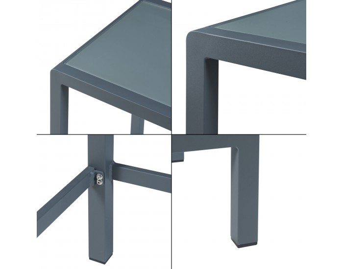 Външна бар маса Avise алуминиево стъкло антрацит []