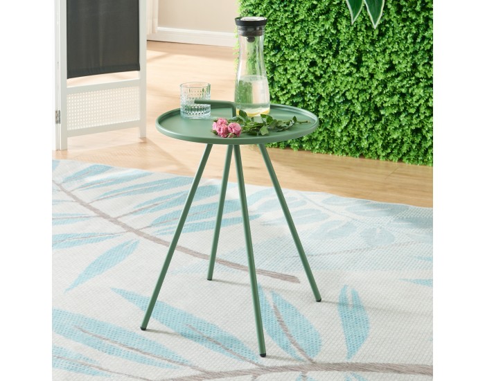 Външна помощна маса Fosen 55 x Ø 42 cm зелена []