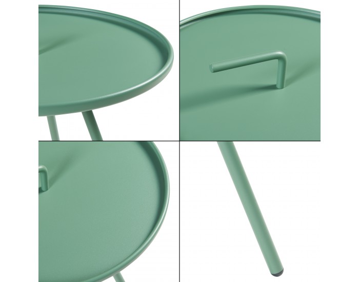 Външна помощна маса Fosen 55 x Ø 42 cm зелена []