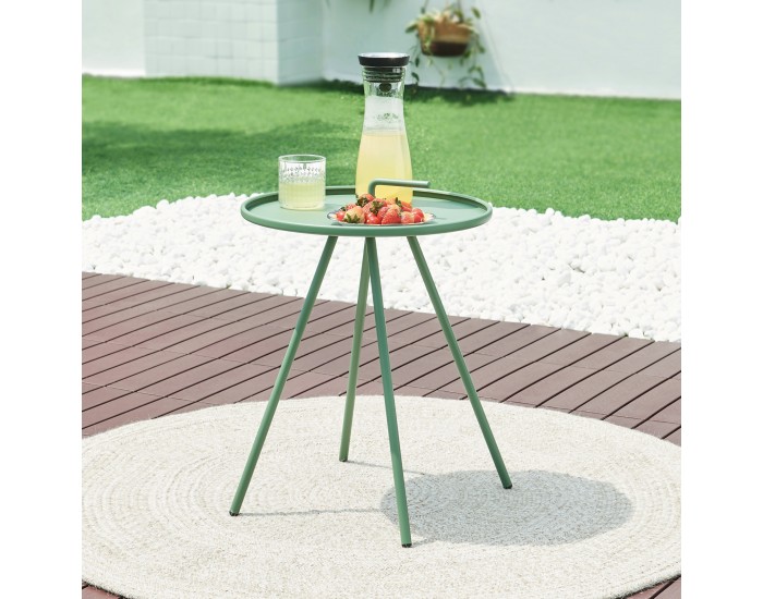 Външна помощна маса Fosen 55 x Ø 42 cm зелена []